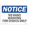 Signmission OSHA Sign, No Hand Washing For Dishes Only, 24in X 18in Rigid Plastic, 18" W, 24" L, Landscape OS-NS-P-1824-L-14643 - alternate 1